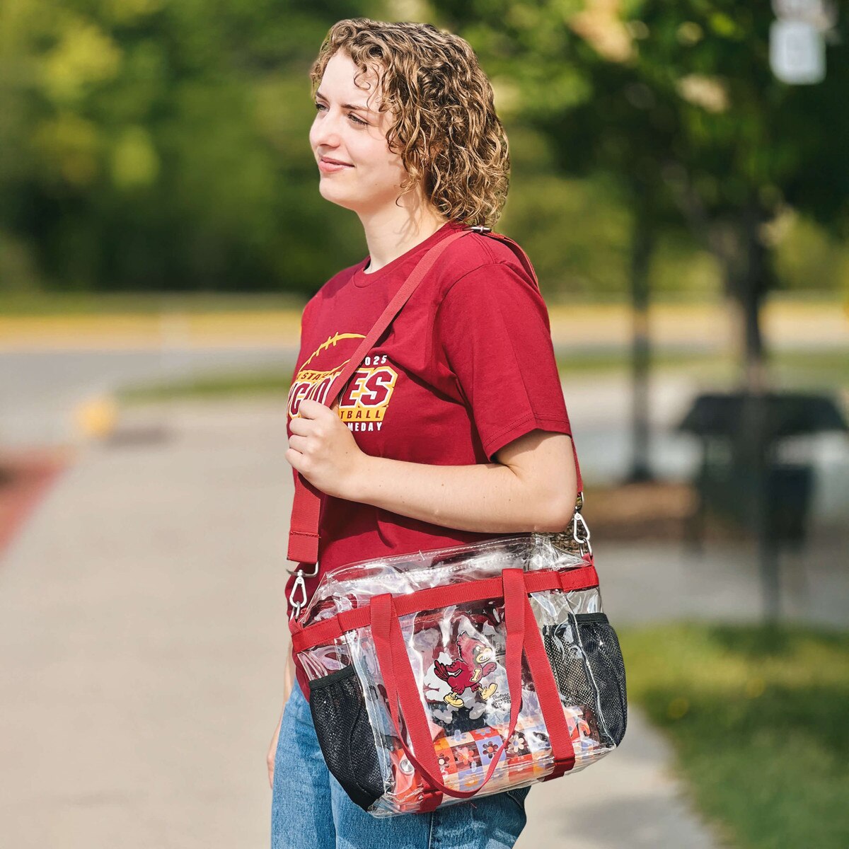 Walking Cy Cardinal Clear Rachelle Bag